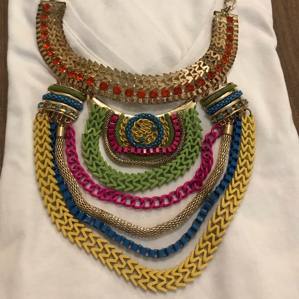 Colorful statement necklace